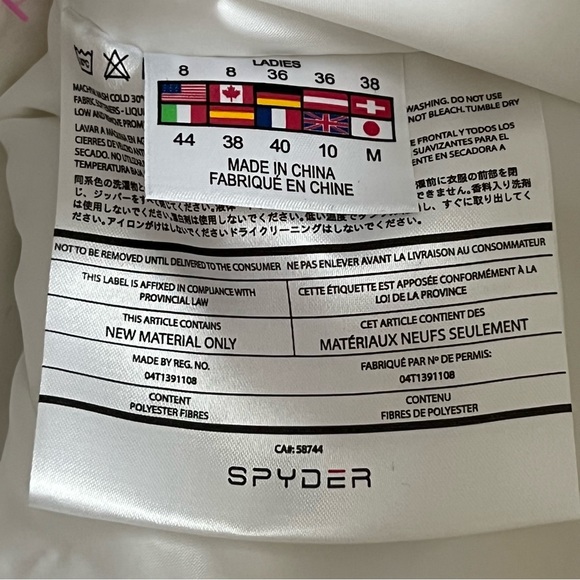 Spyder White Women's Ski Pants Size 8 Short - Picture 7 of 9